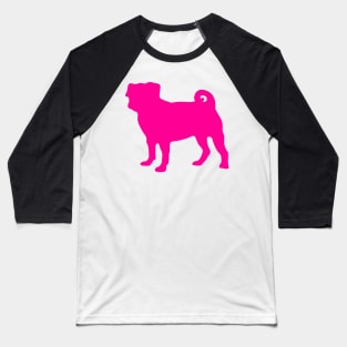 Pink Pug Baseball T-Shirt